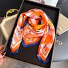 Luxury Brand 2026 Silk Square Scarf Women Horse Neck Hair Tie Band Beach Hijab Kerchief Head Headbands Bandana Female Foulard