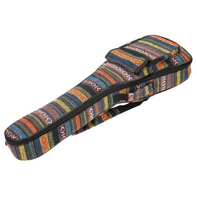 Bolsa para Ukulele Estilo Étnico Guitarra de 4 Cordas Estojo com Alça Dupla de Ombro Acolchoado Embutido