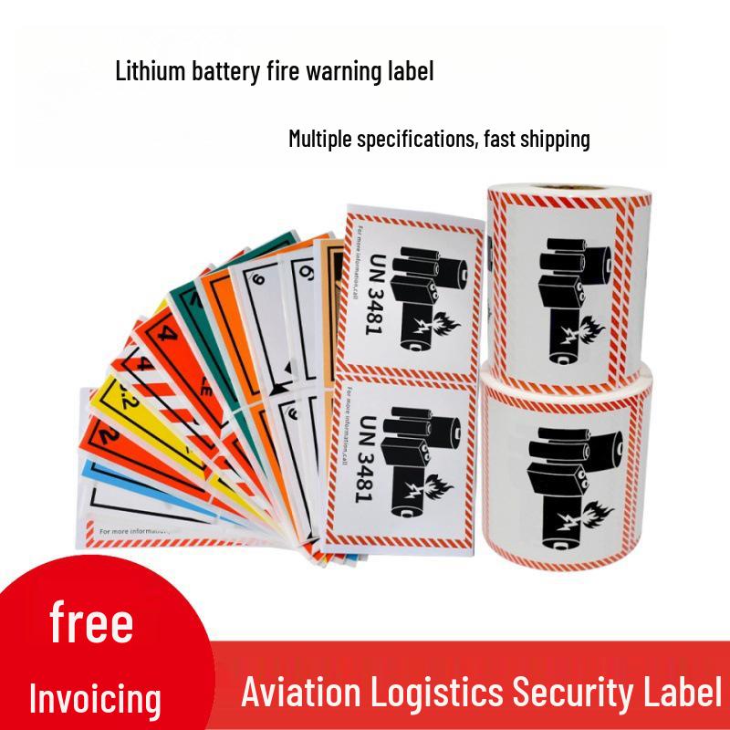 100 Sheets of Lithium Battery Fireproof Labels: UN3481, 3480, 3090 Warning Labels In Stock