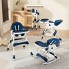 Multifunctional Baby High Chair: Foldable Metal Seat, Convertible Dining Table & Rocking Chair for Infants & Toddlers.