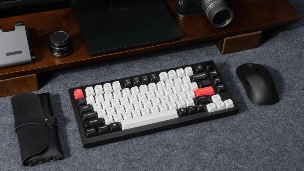 Keychron Q1 HE QMK Wireless Custom Keyboard, Hall Effect Gateron Double Rail Magnetic Switches, Rapid Trigger, 2.4 GHzBluetoothWired Connection, RGB