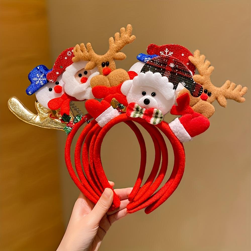 

Christmas Elements Hair Accessories 5-Piece Set, suitable as a Christmas gift for friends, Christmas party, holiday headwear Size fits all