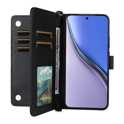 For Realme P3 Ultra 5G Case with Shoulder/Wrist Strap Leather Phone Cover Stand Wallet