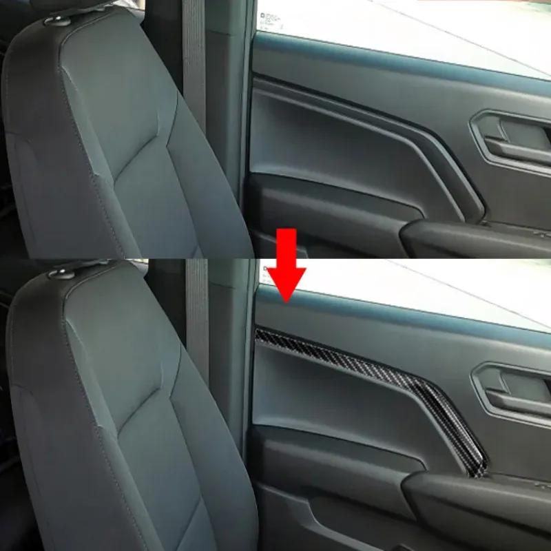 For Chevrolet Colorado  2024 Carbon Fiber Accessories Window Rise Switch Gear Shift Panle Front Rear Water Cup Holder Cover