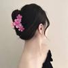 1pc Conjoined Egg Flower Claw Clip Beach Vacation Flower Hair Clip, Shark Clip Hair Accessory Headband