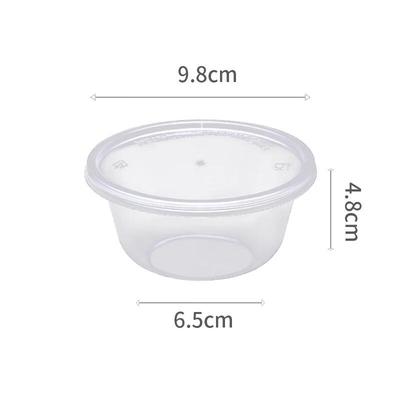 WSM 200ml Einweg-Rundplastik-Lebensmittelbehälter mit Deckel