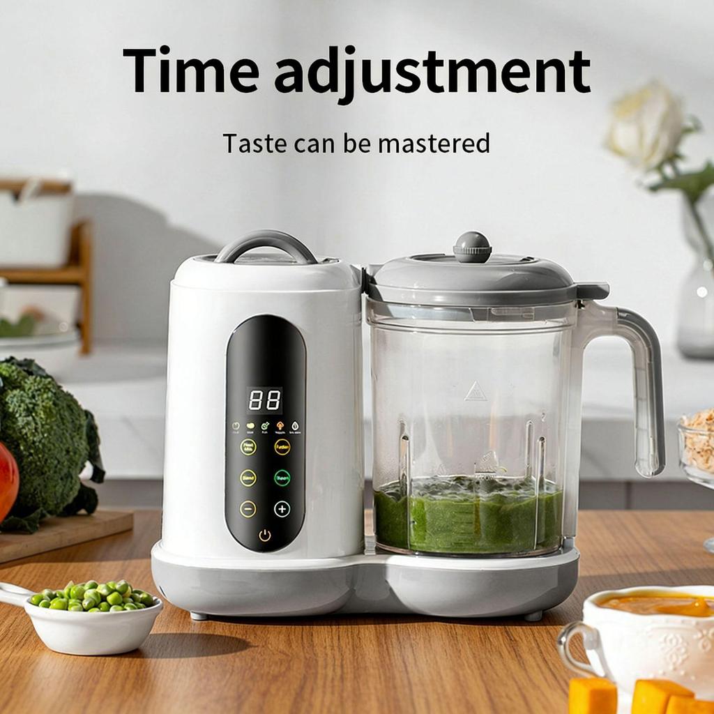 EU/UK Baby Food Processor: Automatic Steamer, Silent Blender, Multi-Functional Puree Maker