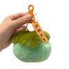 Imitation Rex Rabbit Fur Persimmon Keychain - Cute Plush Pendant Bag Accessory