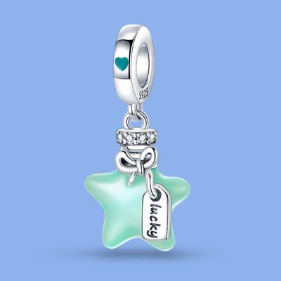 Pendants Charms Beads Copper Dreamy Noctilucent Stars Bead Genuine Bracelets For Jewellery Crafting ValentineS Day Gifts