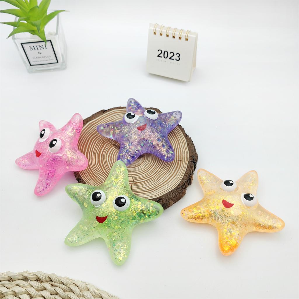 Marine Animals Starfish Shells Decompression Funny Silly Mallards Crabs Maltose Balls Squeezing Squishy Adult Kids Gift Toy
