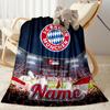 Bayern Munich Soccer Poster Customize Text Blanket Cozy Personalized Blanket Comfortable Suitable for Home Decor Sofa Chair Picnics