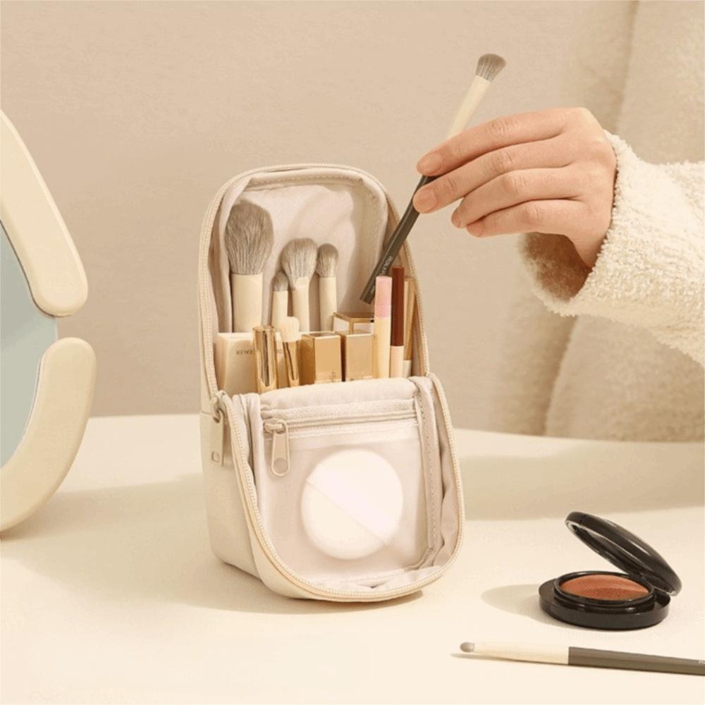 Zipper Makeup Brush Bag Large Capacity Pen Storage Organizer Case Women Toiletry Bag Bath Use