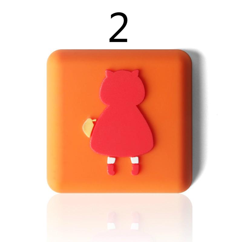 6 Sets Cartoon Silicon Door Anti-collision Pad Thickened Wall Door Handle Protection Pad Table Corner Door Rear Cushioning Mute and Shockproof