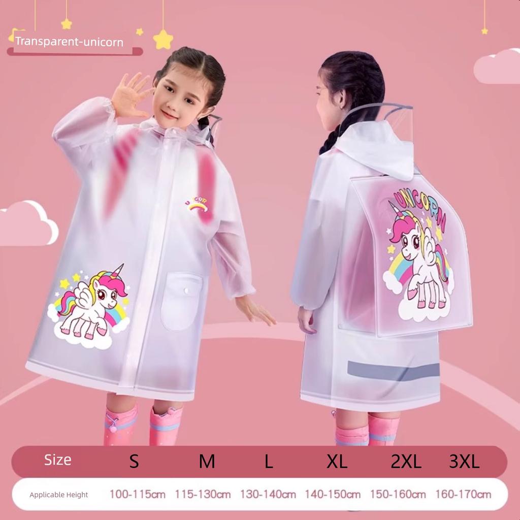 Children's Raincoat for Boys and Girls, Special for Primary School Students, 2025 New Model, Rainproof with Backpack Space, Boys' Rain Poncho