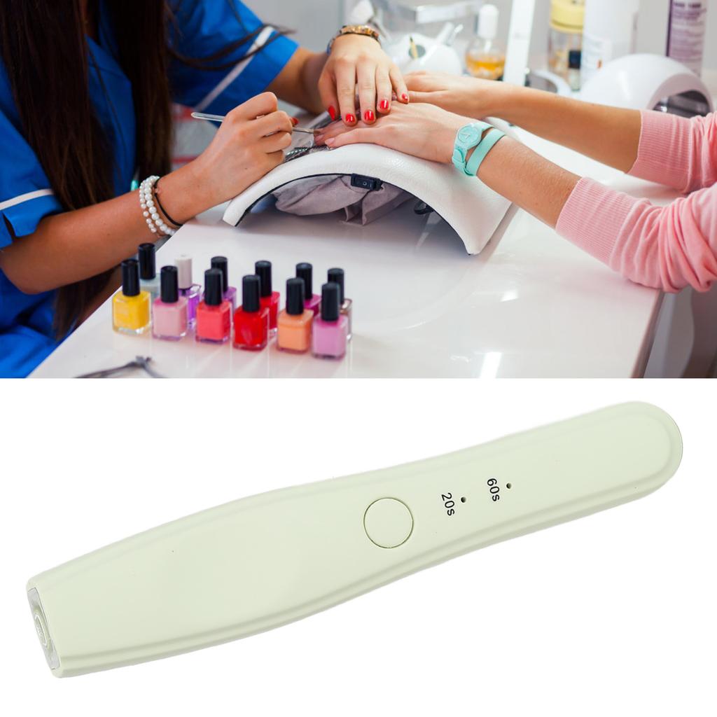 Portable Nail Curing Lamp 2 Timing USB Rechargble Handheld Nail Polish Drying Lamp for Home Use