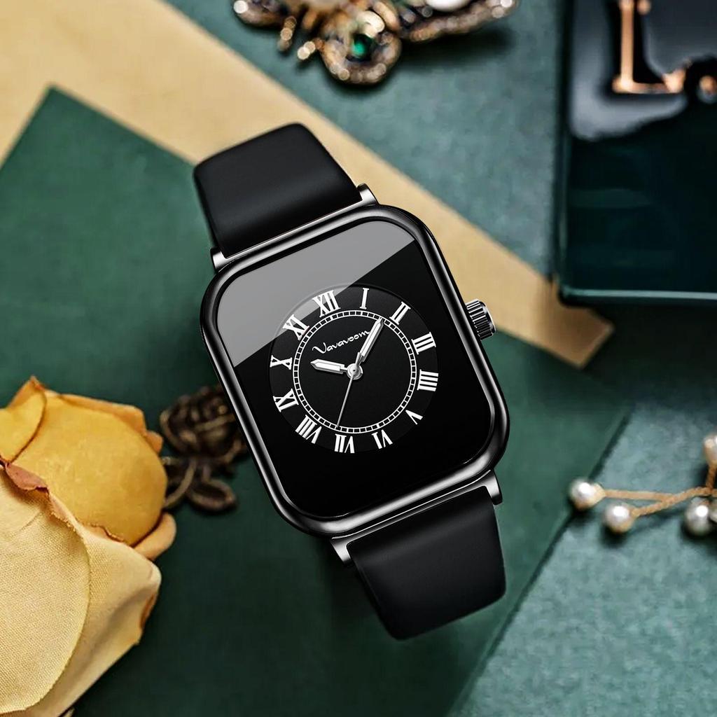 2025 Women's Business Casual Waterproof Quartz Wristwatch with Silicone Band