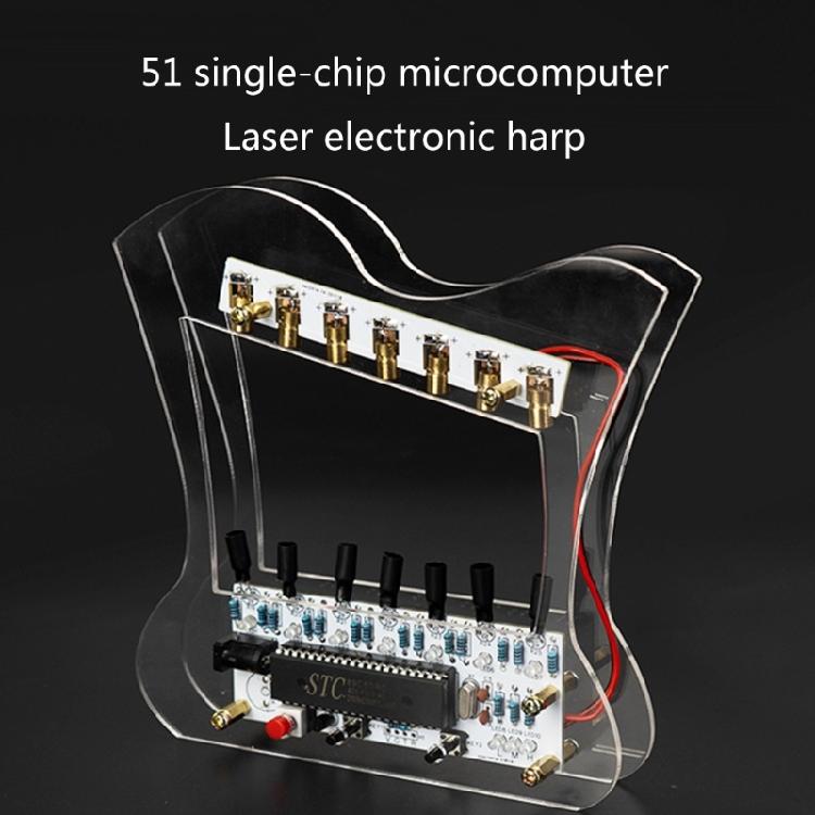 Zestaw DIY 51SCM Zestaw Harfy Laserowej Zestaw Klawiatur DIY Struny Zestaw Części Elektronicznych Zestaw DIY