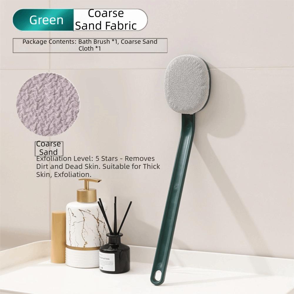 Coarse/Fine Sand Bath Shower Brush Long Handle Exfoliating Brush Back Scrubber Brush  Shower