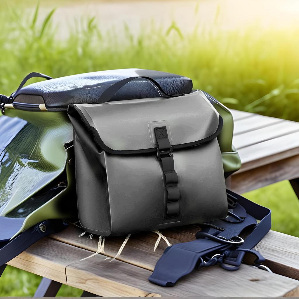 Motorcycle Tail Bag Leather Saddle Backpack Motorcycle Front Seat Tail Bag For Phone Card Drinks Bottle Key Camera Highway Daily