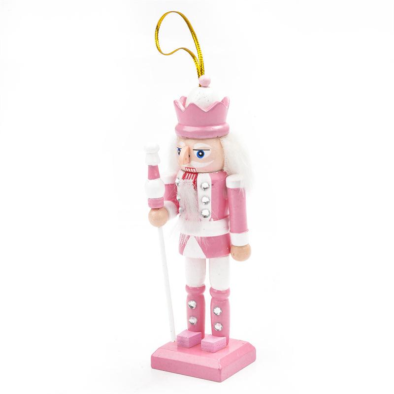 12 cm Nussknacker Miniaturen Rosa Serie Nussknacker Puppen Ornamente Desktop Dekoration Cartoons Walnüsse Soldaten Band Puppen
