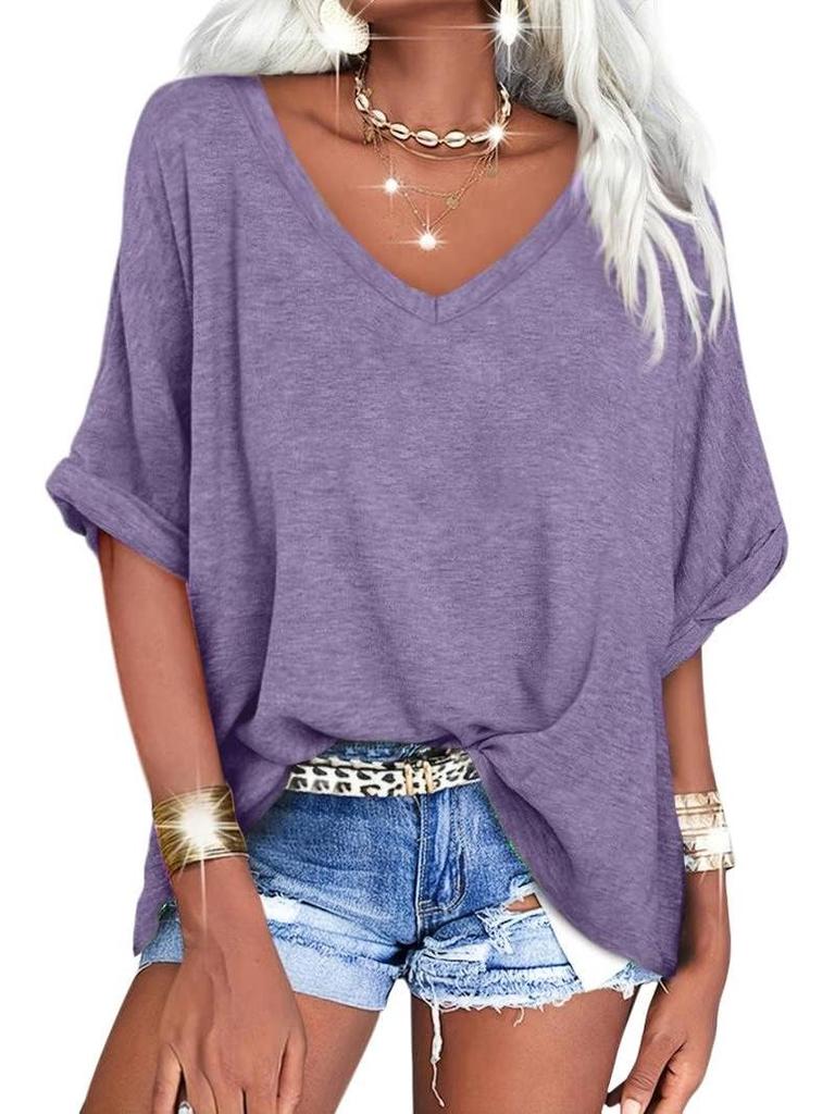 2024 European & American Women's Plus Size Casual Short-Sleeve Loose T-Shirt