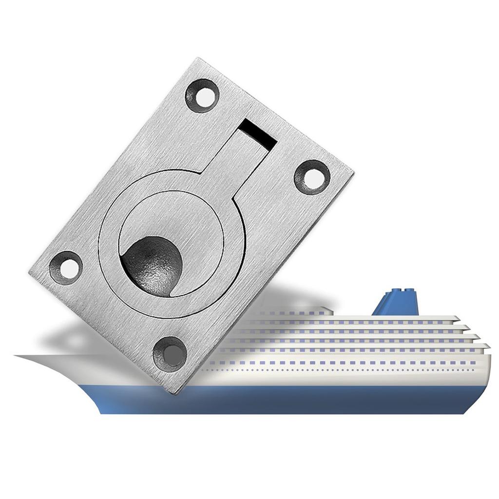 Marine Boat Deck for Hatch Door Knob Handle Flush Pull Slam for Latch Lock Round Ring Handle for Cars Yacht RV