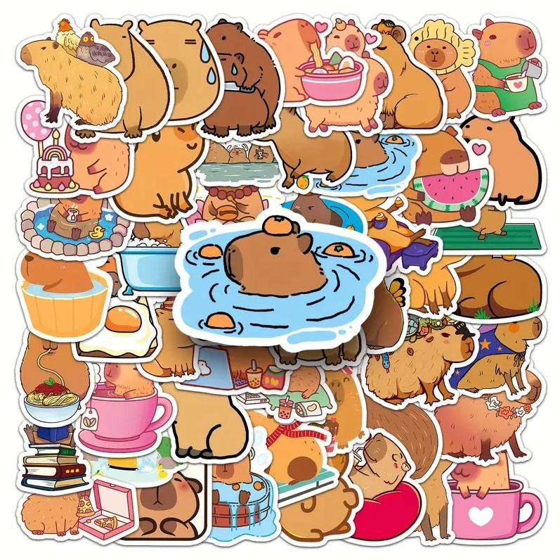 Капибара стикеры наклейки Capybara аксессуары 50 шт