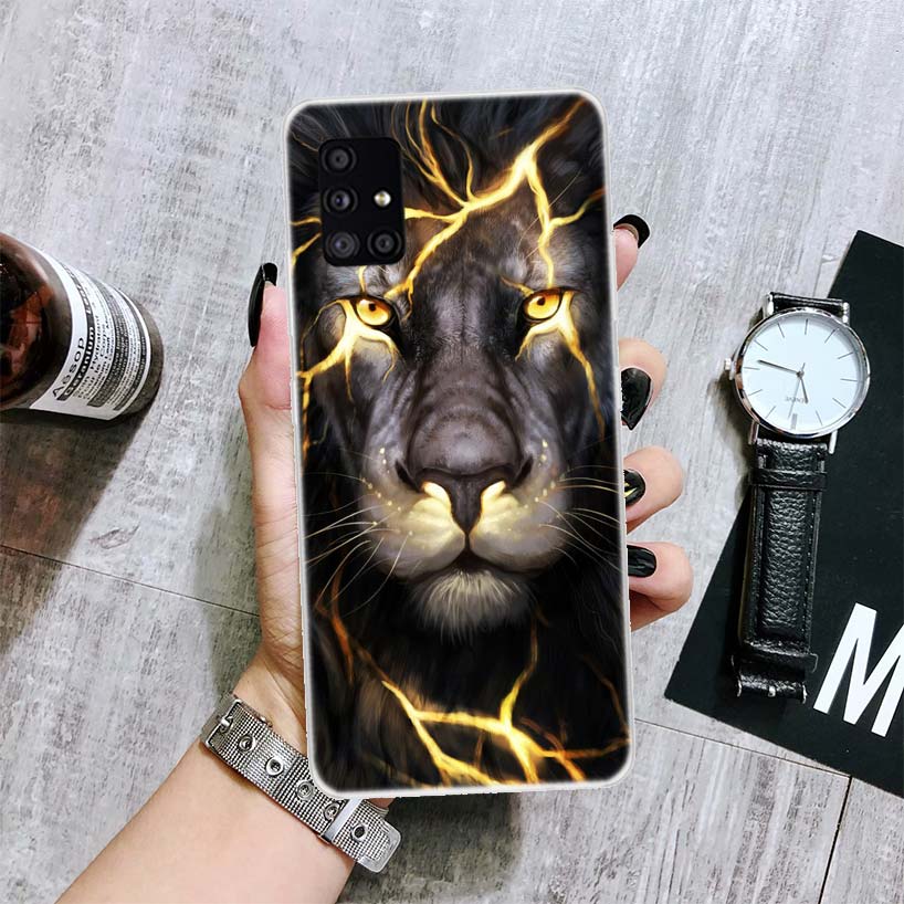 

Чехол для телефона Lion Alpha Male Cub для Samsung Galaxy A12 A22 A32 A42 A52 A72 A51 A71 5G A41 A31 A21 A02S M12 M21 M31 M30S Fundas Samsung A31