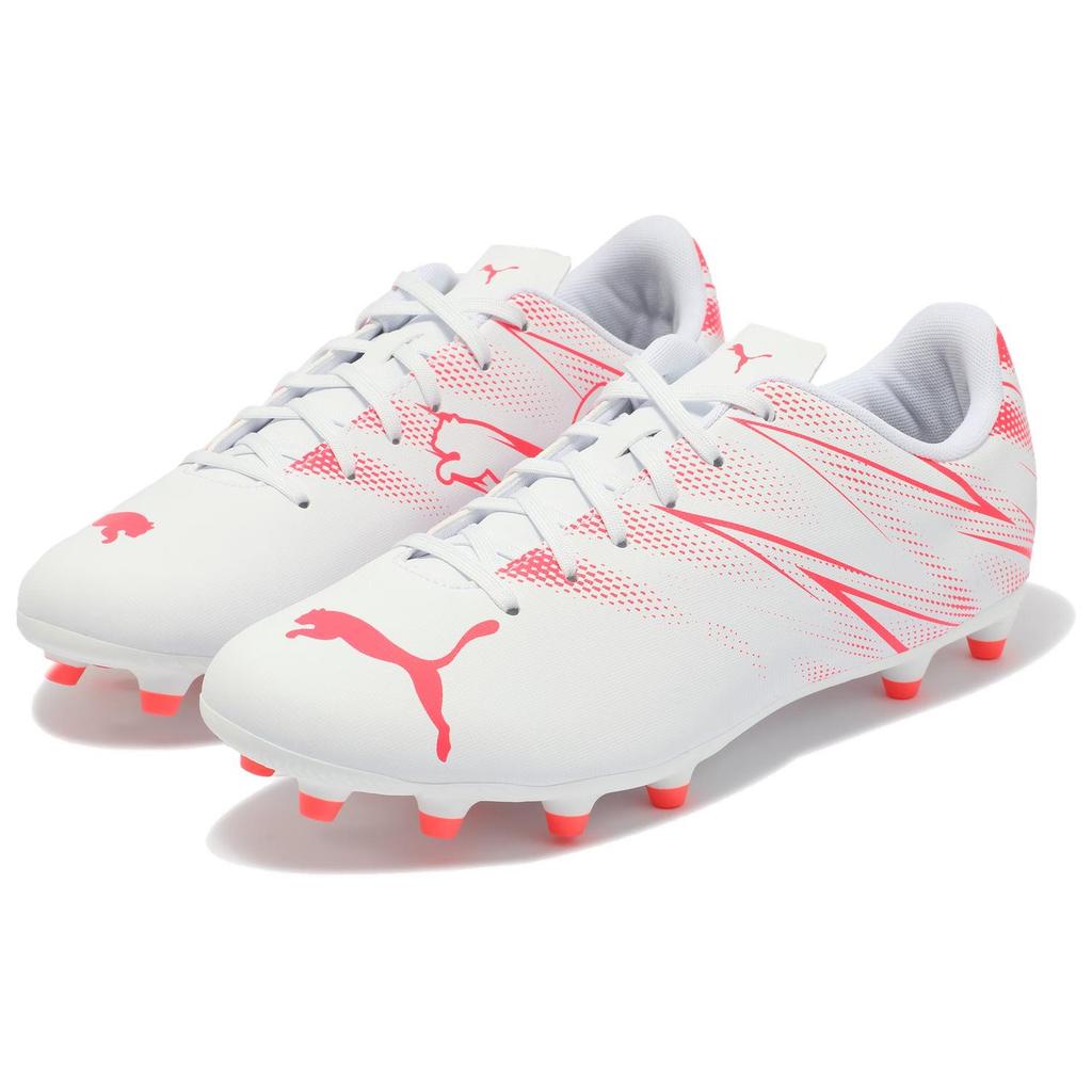 New PUMA Attacanto AG Short Rubber Studs FG Long Rubber Studs Artificial Ground Soccer Shoes Men's White Red 107477-04
