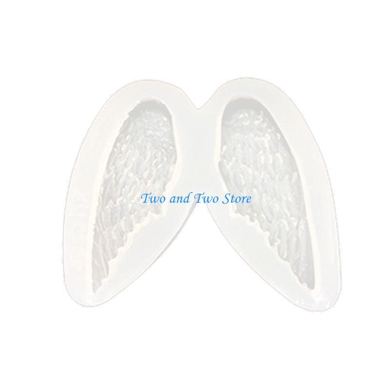 HX6F Angel Evil Wings Pendant Resin Casting Mold Silicone Mold Jewelry Making Tools