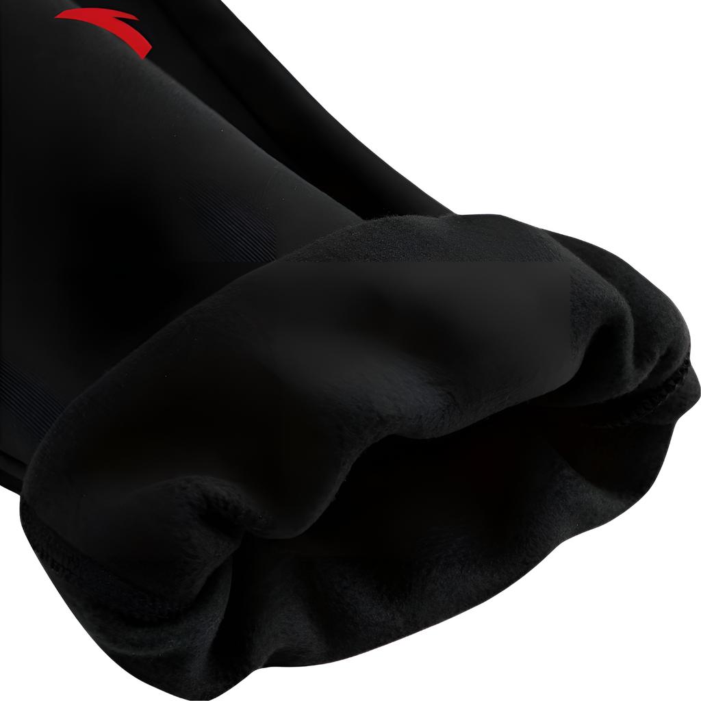 Anta Lifestyle Series Sports Retro Fleece Basic Black Fashion Versatile Comfortable Breathable Long Knitted Casual Pants Men bottoms 152618301N-2
