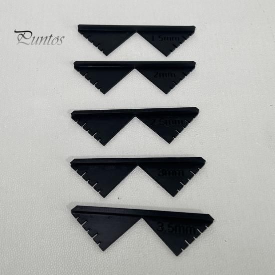 Bookbinding Alignment Tool 5Pcs/Set Corner Cutting Jigs, Binding Tools, 1.5mm 2mm Precision Supplies 2.5mm 3mm 3.5mm Plastic Measurement Rulers