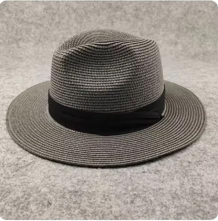 XL Großer Kopf 63CM Sommer Strand Geflochtene Sonnenhüte Herren Damen Übergröße Jazz UV UPF 50+ Sonnenschutz Reise Panamastrohhüte Unisex