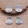Antique Silver Color Small Square Beads 4x10mm Brand: WYISYWG 5Pieces Art And Craft For Children
