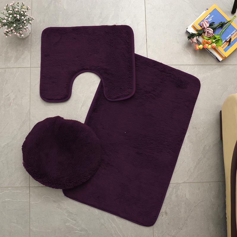 3pcs Bathroom Mat Set for Bathroom Silk Tie-Dye Toilet Soft Non Slip Rug Shower Carpets Toilet Lid Cover Floor Mats for Hallway