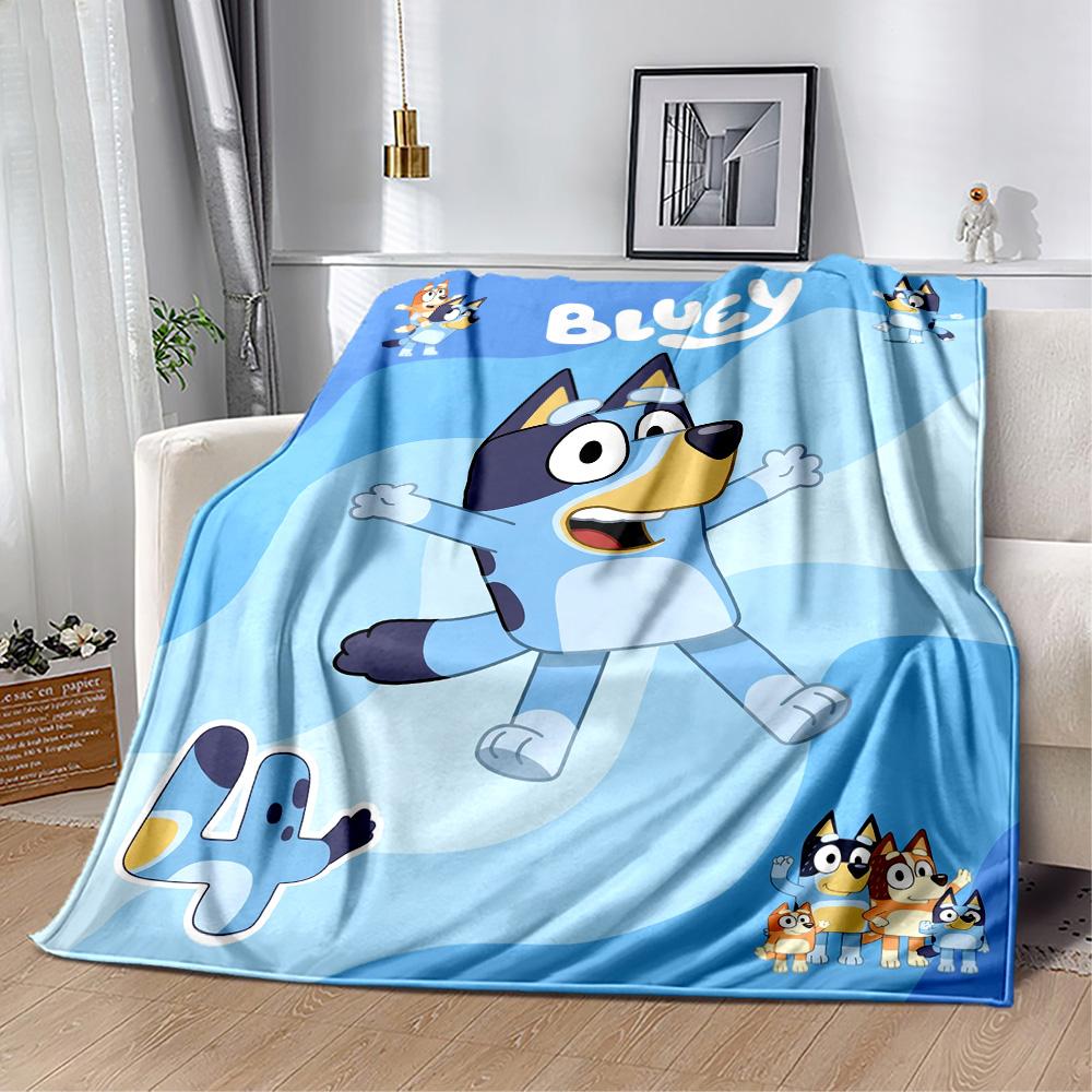 Bluey Bingo Adventure Blanket Soft & Cozy Perfect for Sofa Bed Office Chair for All Occasions Digital Print Birthday Christmas Gift Blanket