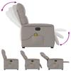 Foldable Massage Armchair, Electric, Taupe Color, Fabric