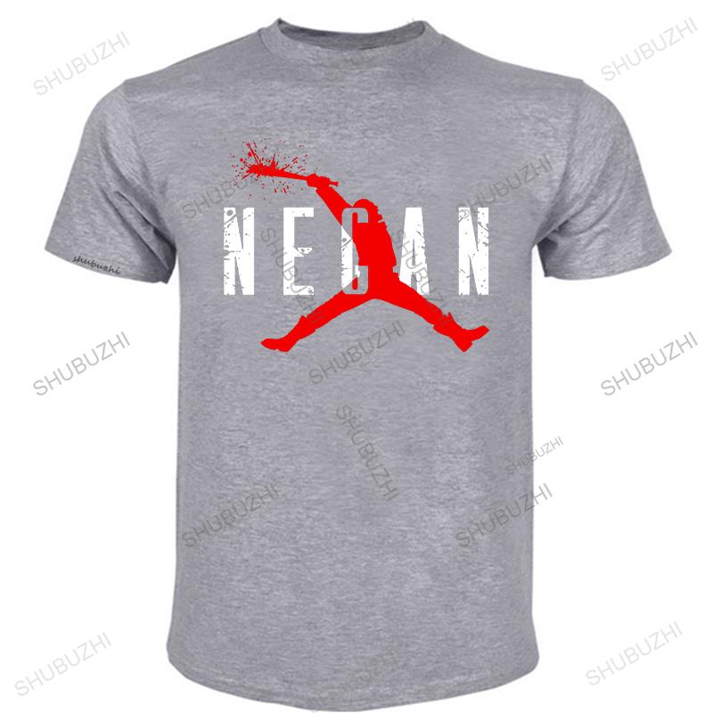 

man summer tee-shirt Print T-shirts Men Boy The Walking Dead Negan Lucille Men Tshirt Short Sleeve Cotton Custom Team Clothing 4XL