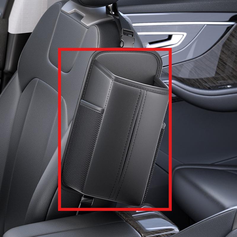 

1pc CHEGES Car Seat Side Storage Organizer with Side Pocket & Tissue Holder - Heavy-Duty Dashboard Organizer with Non-Slip Grip