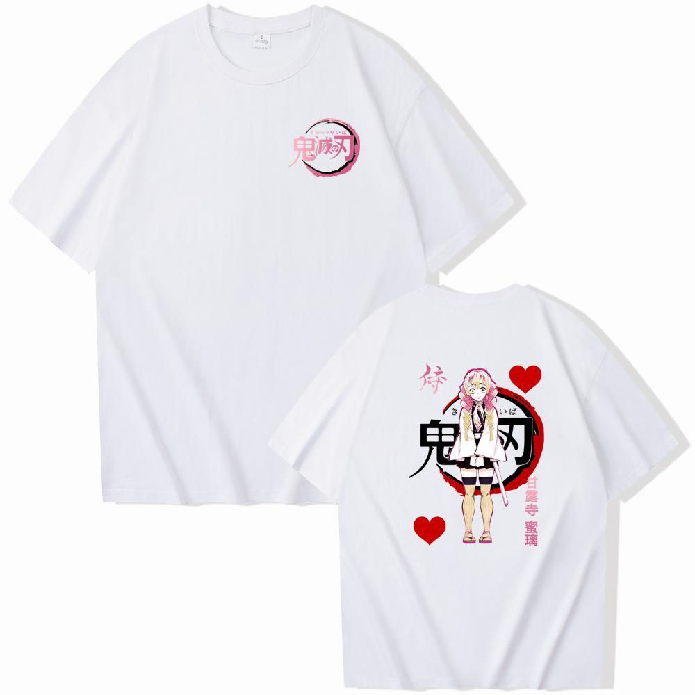 Demon Slayer Animation Derivatives Kamado Tanjirou Tshirt Printing Mens 2025 Summer Fashion Casual Oversized Streetwear