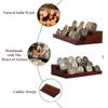 Wooden Three-Tier Medal & Coin Display Rack