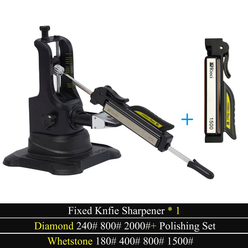 Kitchen Fixed Knife Sharpener Professional Sharpener for Knives Diamond Stone Polishing Precision Adjusted from 15-30 degrees