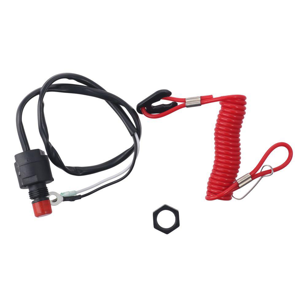 Reliable Polyurethane Boat Kill Switch ABS Brass Emergency Stop Switch Rubber and Lanyard for 30HP