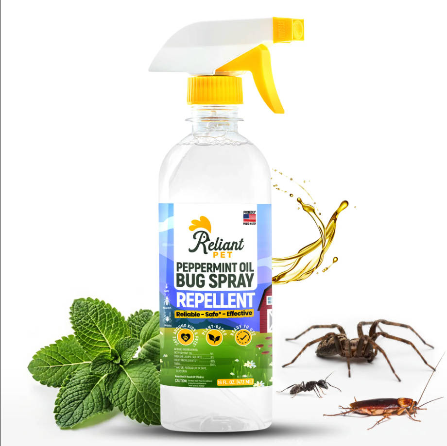 Peppermint Oil Bug Spray Repellent 120ML Natural Insect Repellent Spray Safe for Pets Gentle Formula Ready To Use