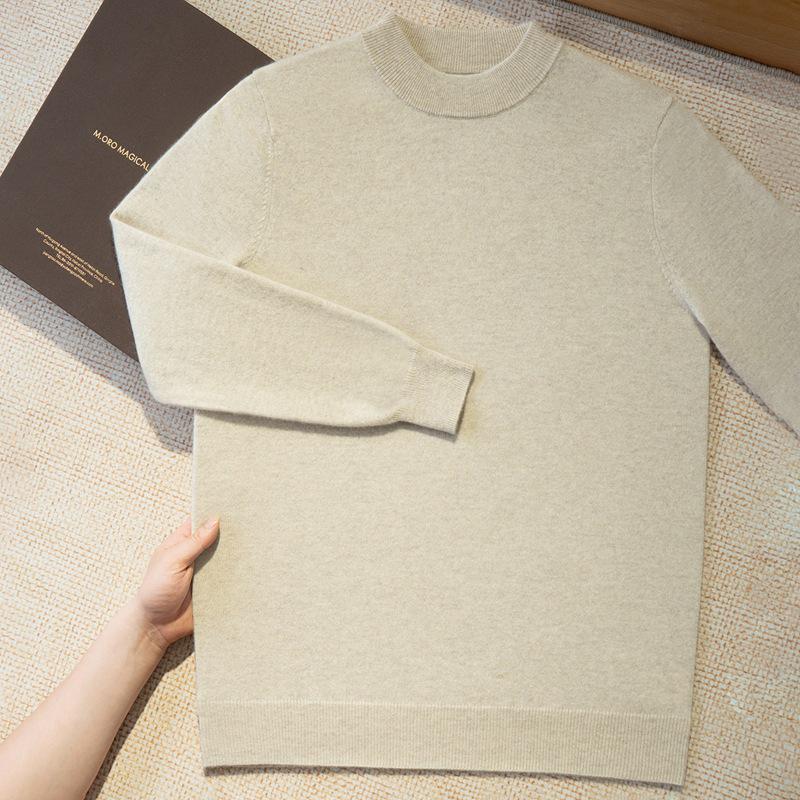 Вязаный свитер с воротником-стойкой Универсальная однотонная базовая одежда для осенизимы XXXL 10290₽