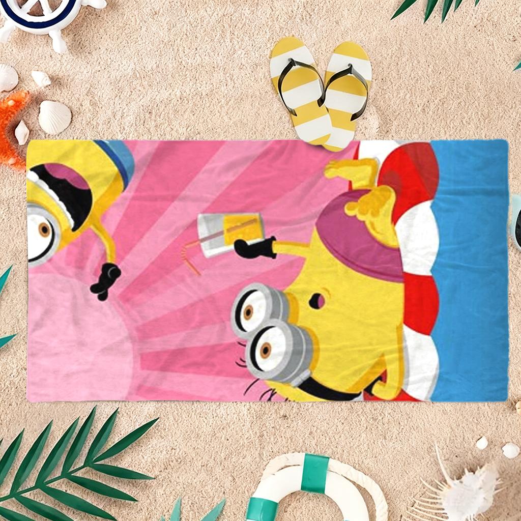 Big-eyed Cute Creature Hawaii Vacation Beach Towel Quick-drying Suitable for Beach Vacation Pool Gym Yoga Gift for Friend Family