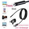 2 In 1 HD Waterproof 6LEDs 7/8mm Micro USB Android Endoscope Inspection Camera