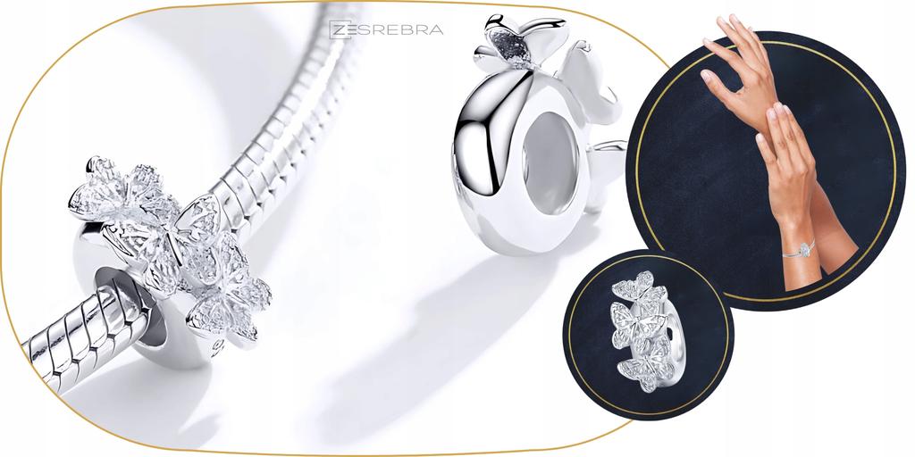 Butterfly Charms 925 Bead S925 Pendant Zircons Beads Butterfly