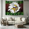 Minnesota Vikings Logo Wall Tapestry Aesthetic Wall Hanging Printed Fabric Blanket Decorative Tapestries for Bedroom Living Room Home Decor