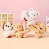 Stickable Couple Cartoon Keychains Stuffed Animal Plush Key Rings Cat Dog Plush Dolls  Men Women